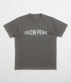 Snow Peak Oval Logo T-Shirt - Charcoal