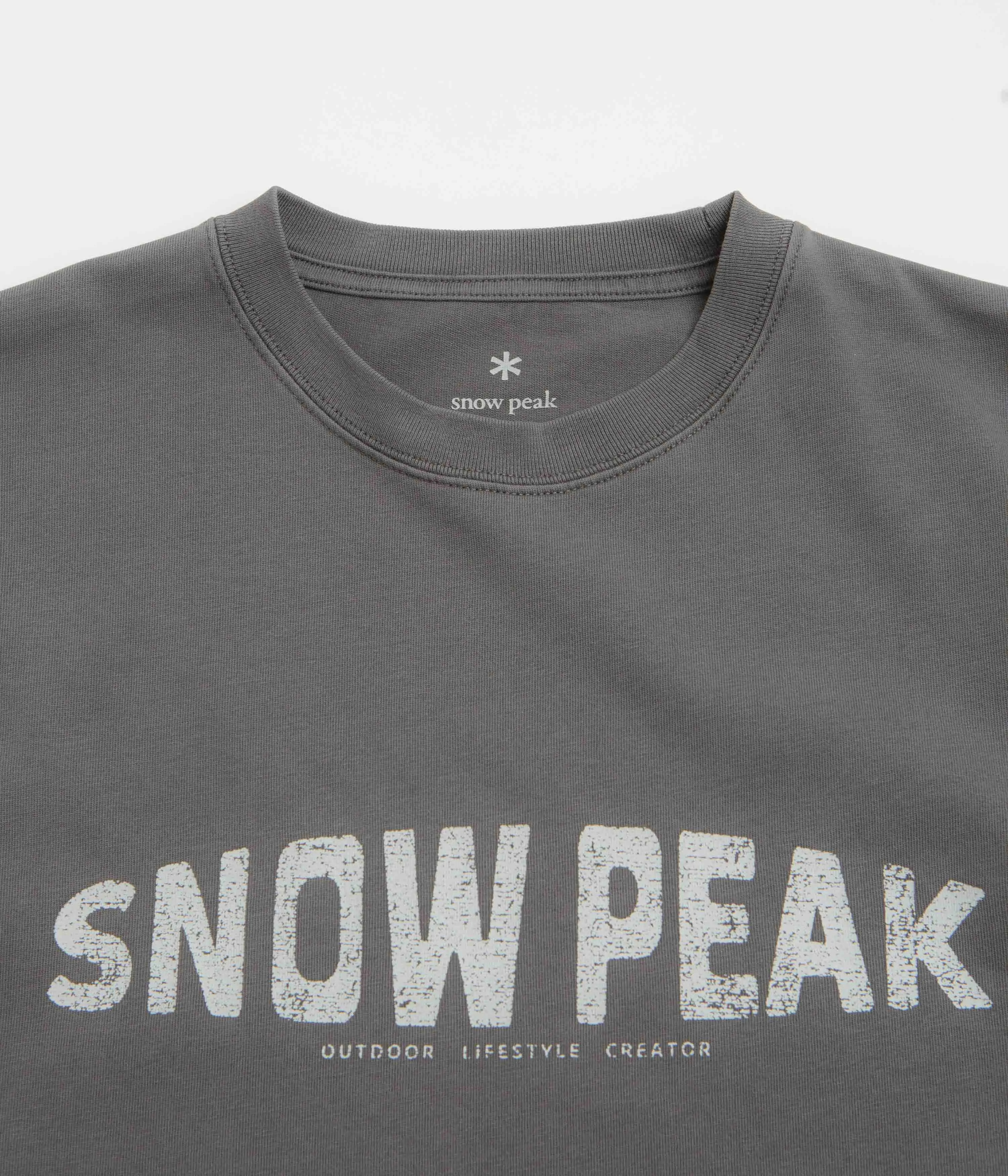Snow Peak Oval Logo T-Shirt - Charcoal