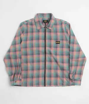 Stan Ray Zip Shirt - Pink / Teal Plaid