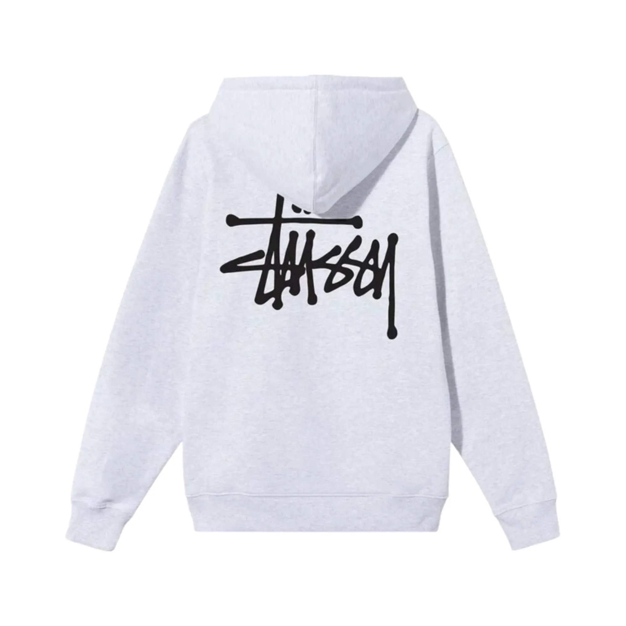 Stssy Basic Hoodie Ash Heather