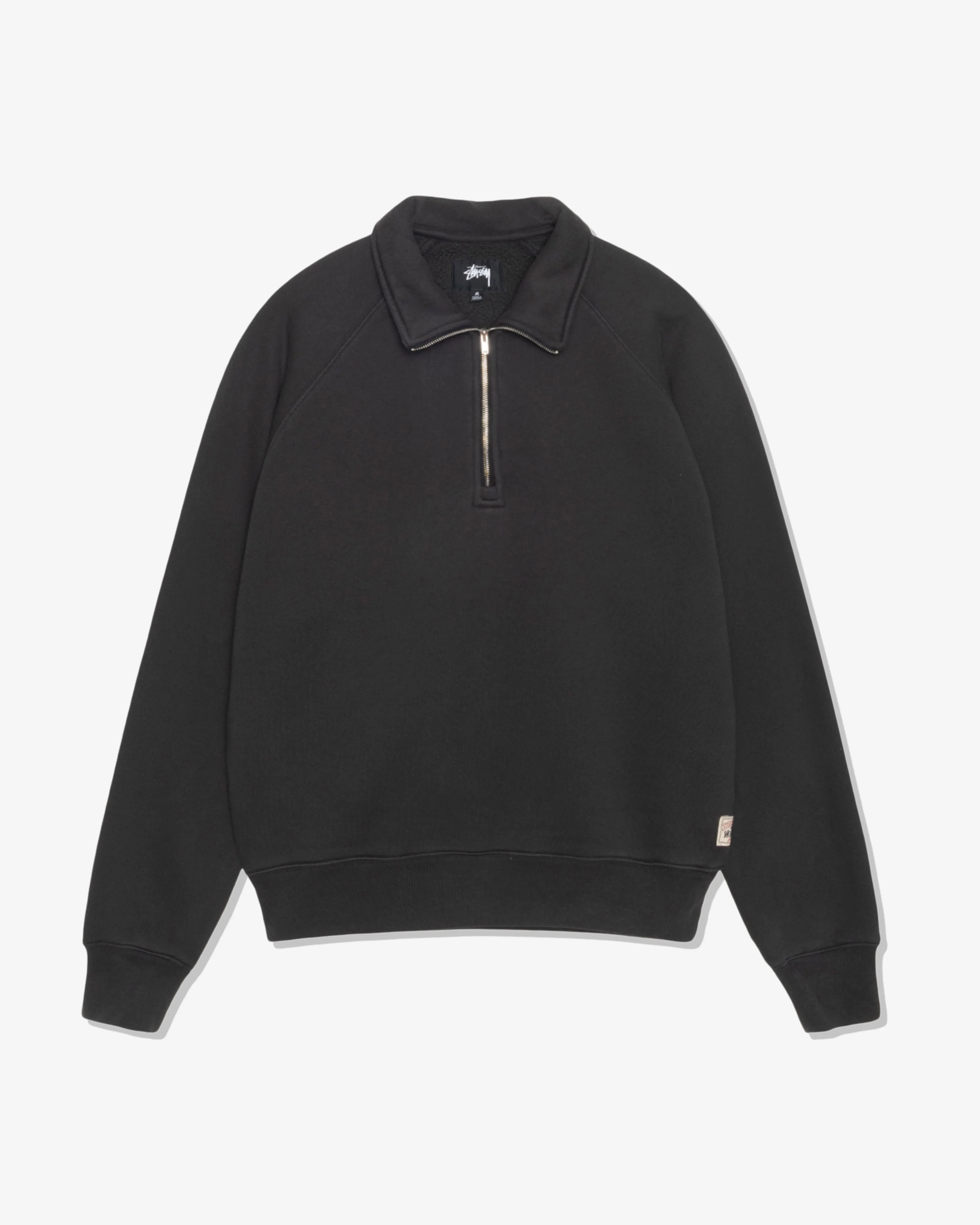 Stssy - Men's Fleece Raglan Zip Mock - (Washed Black)