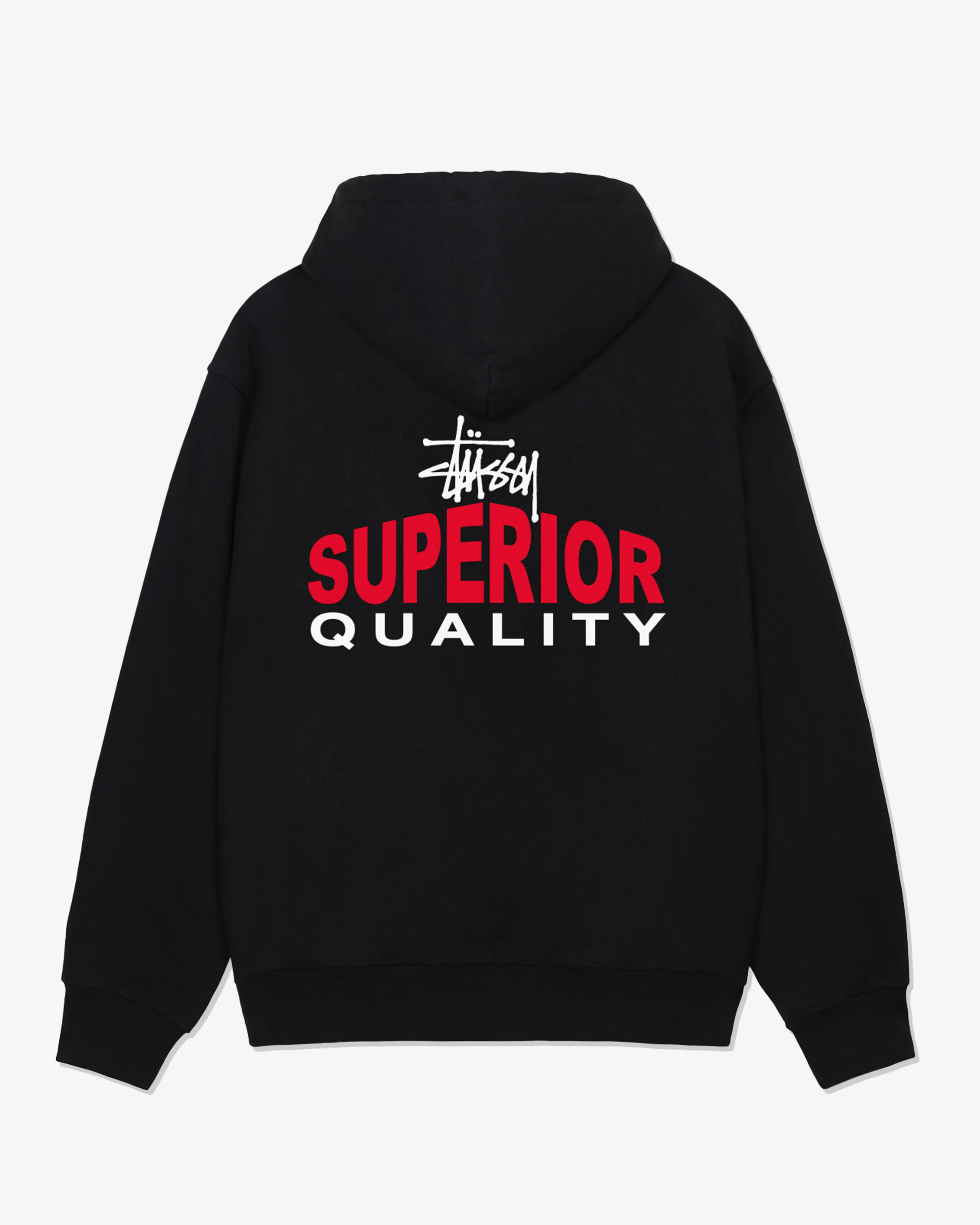 Stssy - Men's Superior Quality Zip Hoodie - (Black)