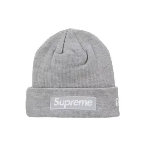 Supreme Box Logo Beanie (FW24) Heather Grey