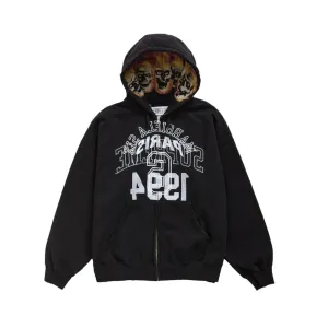 Supreme MM6 Maison Margiela Zip Up Hooded Sweatshirt Black