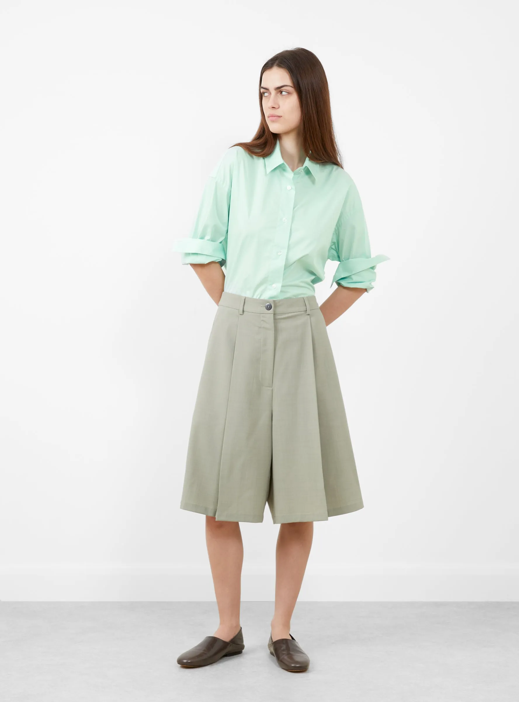 Tailoring Stitch Bermuda Shorts Salvia