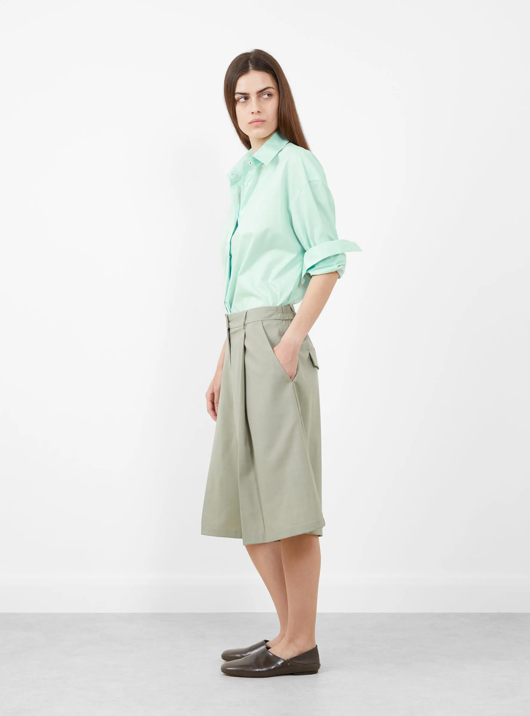 Tailoring Stitch Bermuda Shorts Salvia