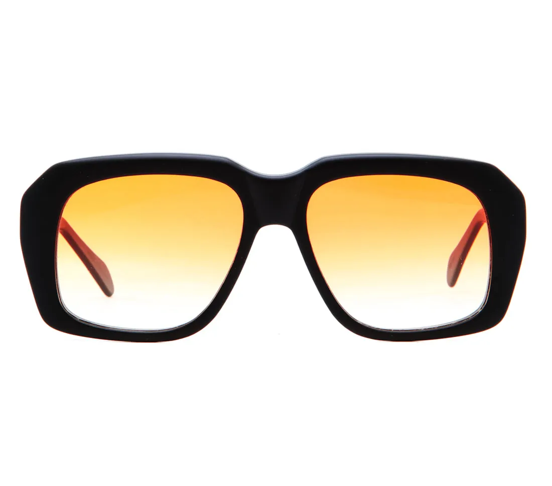Ultra Goliath Matte Black Tangerine Gradient Flat Lens