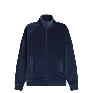 VELOUR TRACK JACKET DARK CARBON