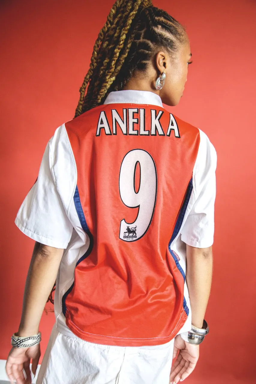 VT Rework: 1997/1998 Arsenal Anelka 9 Home Zip Up Football Shirt
