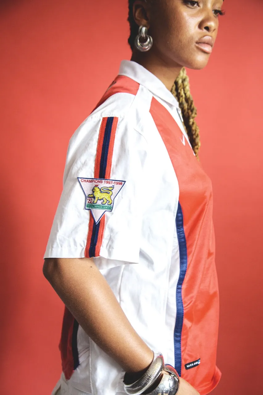 VT Rework: 1997/1998 Arsenal Anelka 9 Home Zip Up Football Shirt