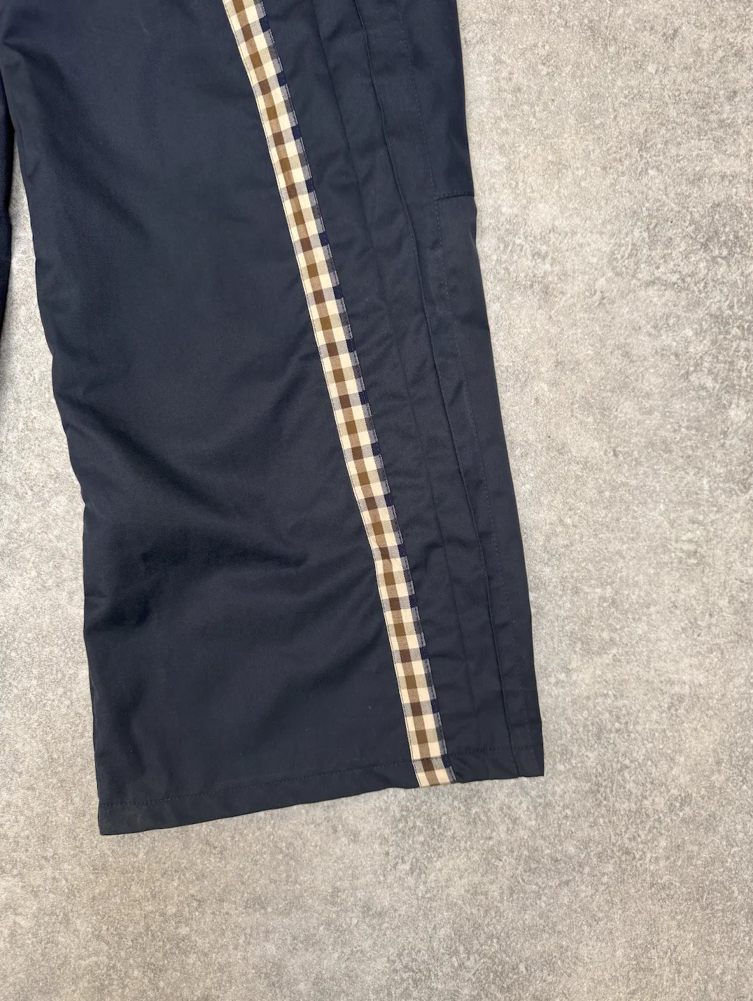 VT Rework : Aquascutum Reworked Plaid Detailing Trousers