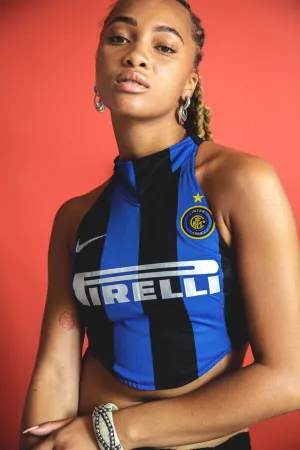 VT Rework: Inter Milan Drawstring Halter Top