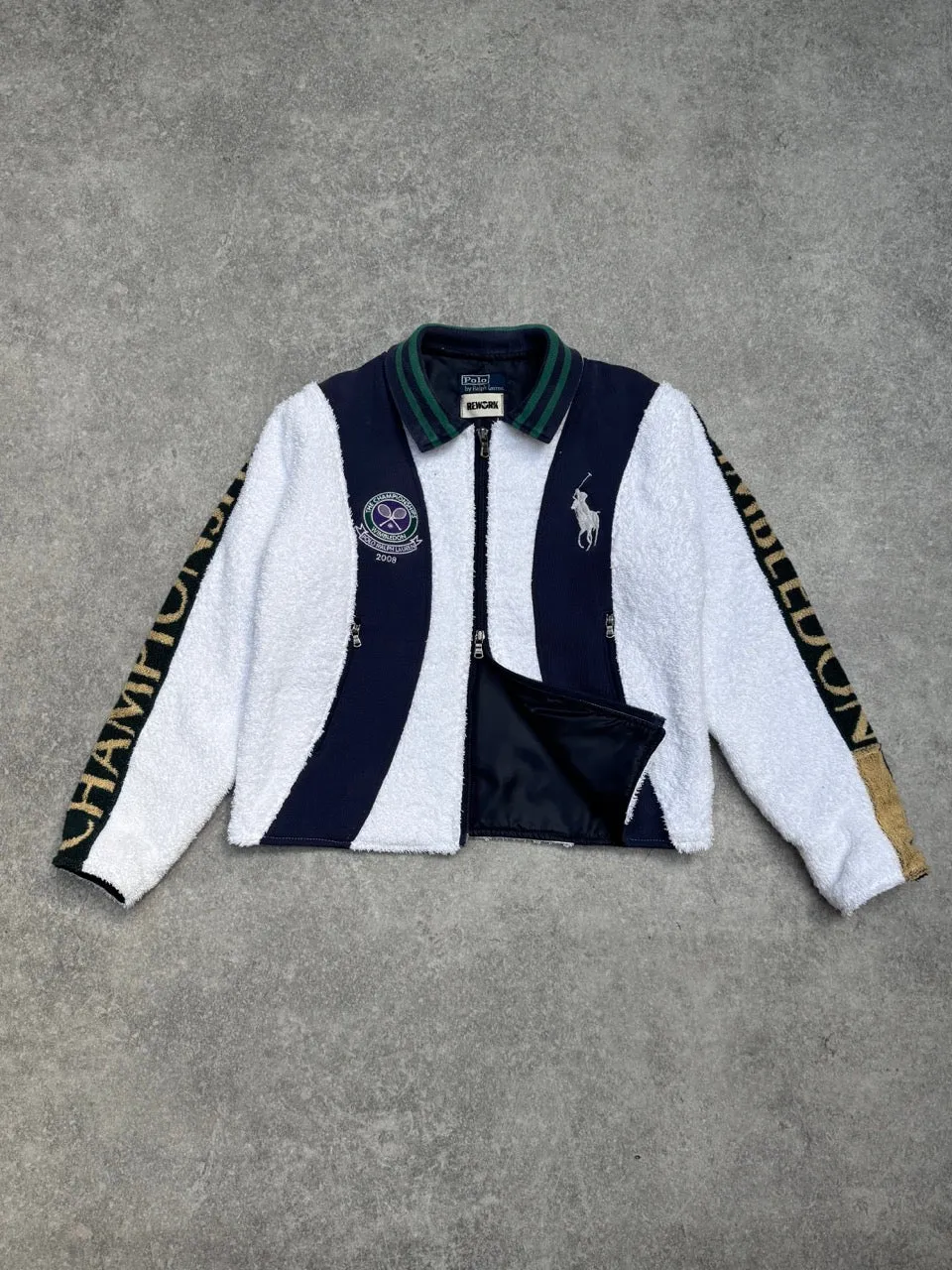 VT Rework: Wimbledon 2008 Ralph Lauren Towel Polo Zip Up Sweater
