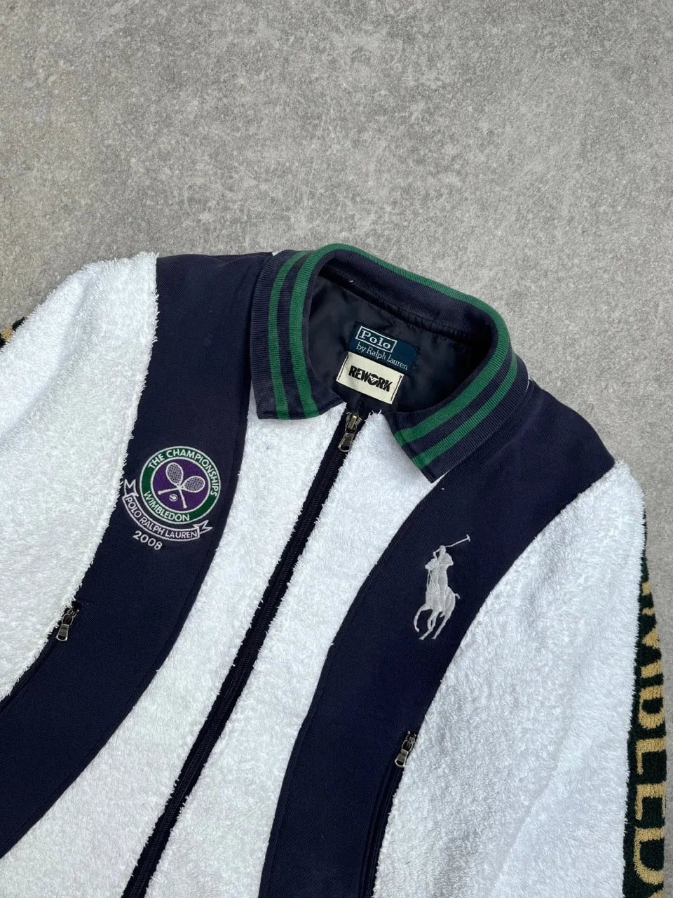 VT Rework: Wimbledon 2008 Ralph Lauren Towel Polo Zip Up Sweater