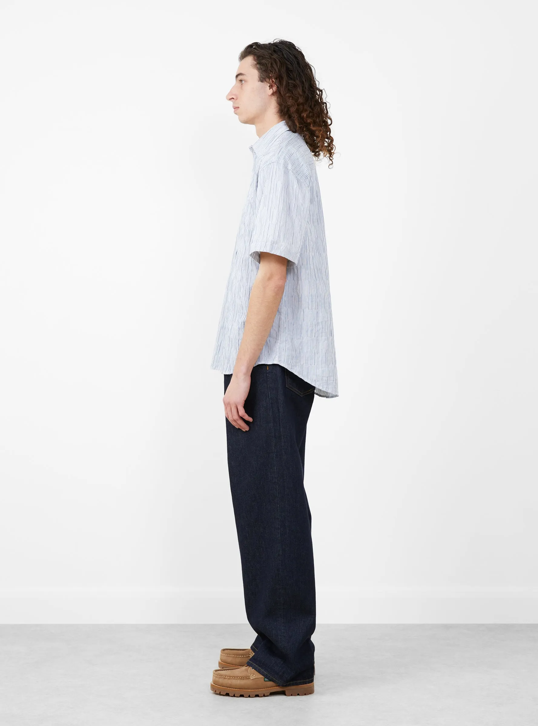 Wavy Striped Shirt Blue