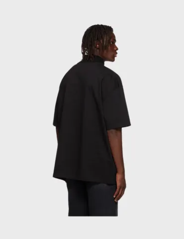 WE11DONE Black Cotton Tee
